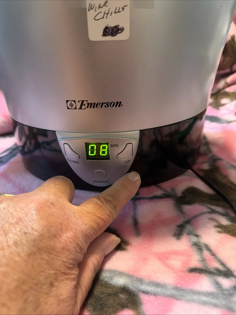 Emerson Silver and Black Wine Chiller Cooler